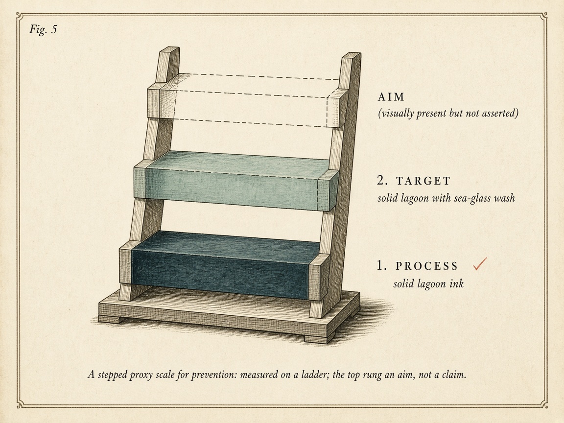 Figure 5. Prevention is measured on a ladder. The top rung is an aim, not a claim.